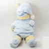 Plüsch Winnie der Bär DISNEY STORE Schlafanzug blaues Taschentuch 38 cm
