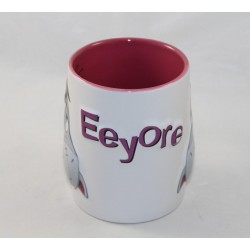 Taza en relieve Bourriquet DISNEY STORE Exclusivo Eeyore gris blanco cerámica rosa
