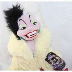Cruella DISNEY STORE Plush Doll The 101 Dalmatians Villains 55 cm