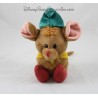 Peluche Gus Gus mouse DISNEY STORE Cenerentola Animatore marrone verde 16 cm