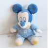 Peluche Mickey DISNEY BABY cuello azul amarillo 21 cm