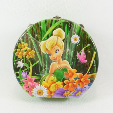 Caja metálica Fairy Bell DISNEY Fairies flores redondas de metal verde 15 cm