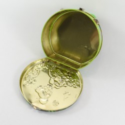 Boîte métallique Fée Clochette DISNEY Fairies ronde métal vert fleurs 15 cm