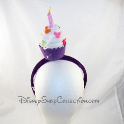 Disneyland PARIS Diadema Disney Purple Candle Cumpleaños Diadema 26 cm