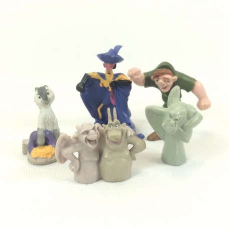 Set of 5 figurines The Hunchback of Notre Dame DISNEY Quasimodo Djali Clopin Gargoyles