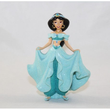 Resin figure Jasmine DISNEYLAND PARIS Aladdin blue outfit Disney 11 cm