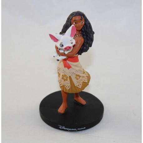 Vaiana DISNEYLAND PARIS resin figure with Pua Disney pig 11 cm