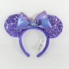 Serre-tête Minnie DISNEY PARKS oreilles de Minnie Mouse sequins violet pailletés
