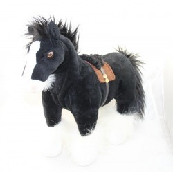 Peluche Angus cheval DISNEY STORE Rebelle Merida cheval noir 40 cm