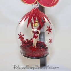 Weihnachtskugel aus Glas DISNEYLAND PARIS Fee Glockenschmuck Glitzerrote Disney 10 cm