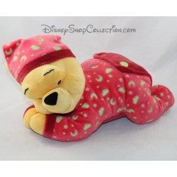 Peluche Winnie l'ourson NICOTOY Disney allongé pyjama rouge