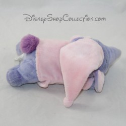Peluche éléphant couché Lumpy NICOTOY Disney pyjama rose efelant endormi 20 cm
