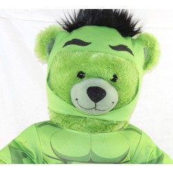Peluche ours Hulk BUILD A BEAR Marvel BAB ours vert avec tenue compléte 44 cm
