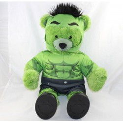 Peluche ours Hulk BUILD A BEAR Marvel BAB ours vert avec tenue compléte 44 cm