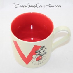 Tazza Mickey DISNEYLAND PARIGI lettera V Disney tazza di ceramica 9 cm