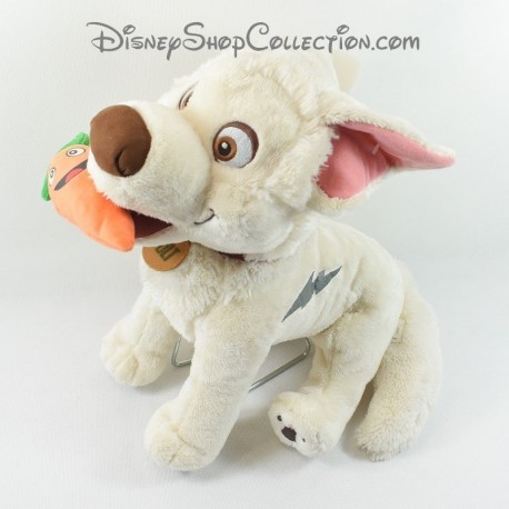 Peluche chien GIPSY Disney Volt Star malgré lui carotte dans la bouche 40 cm