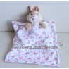 Doudou lapin Miss Bunny DISNEY STORE layette rose blanc rayé couverture papillon 36 cm