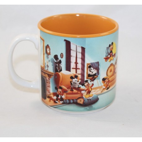 Mug Mickey DISNEY STORE photo memories Mickey Mouse orange RARE