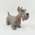 Figurine chien Jock DISNEY La Belle et le clochard gris pvc rare 8 cm