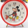 Réveil mécanique Mickey AVRONEL WALT DISNEY PRODUCTION rouge et jaune