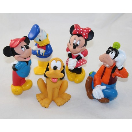 Bath Toy Mickey DISNEY STORE Pouet Pouet Pouet set of 5 pvc figurines