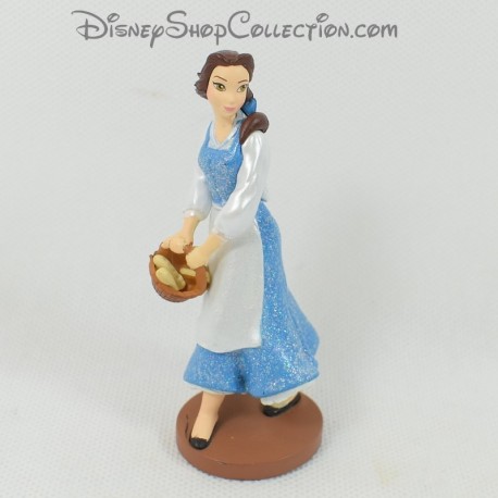 Figurine princesse Belle DISNEY STORE La Belle et la bête robe bleue pvc 9 cm
