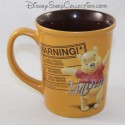 Mug haut Winnie l'ourson DISNEYLAND PARIS Warning avertissement céramique Disney