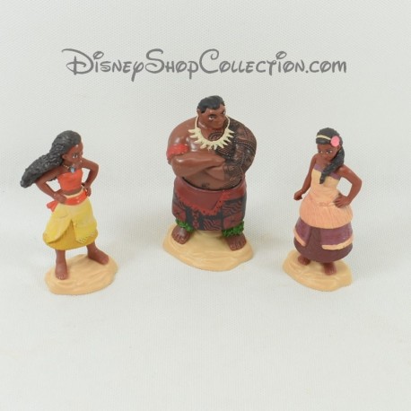 Set di 3 figurine Disney Vaiana Chef Tui e Sina playset pvc 10 cm