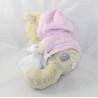 Plush Winnie the Pooh DISNEY STORE pink sweater hood ABCD crest 32 cm