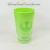 Star Wars DISNEY glass cup in green rigid plastic Episode IX 14 cm