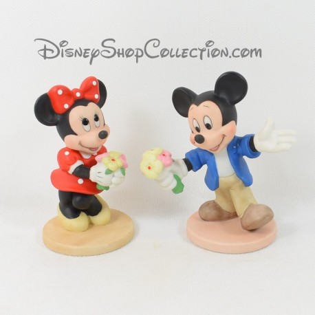 Set of figurines Mickey and Minnie DISNEY porcelain biscuit statuette 10 cm