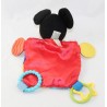 Doudou plat Mickey DISNEY STORE éveil Disney Baby anneau étoiles 26 cm