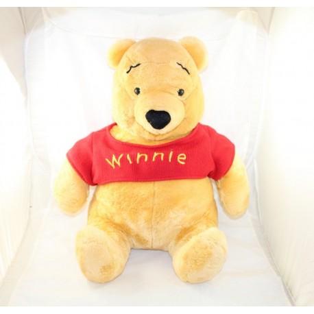 Grande peluche Winnie il pooh DISNEY maglione in lana rossa Winnie 49 cm