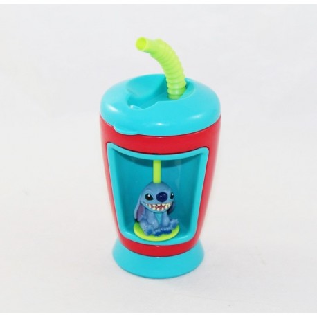 Gobelet à paille Stitch DISNEY STORE Lilo et Stitch avec figurine 18 cm