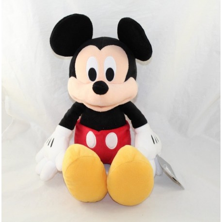 Peluche Mickey DISNEY STORE classico nero e rosso 45 cm