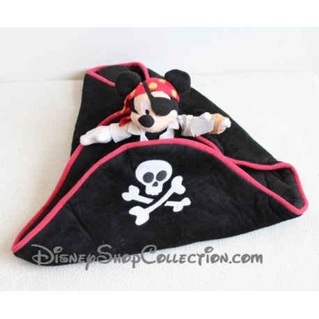 Hut Mickey Mouse DISNEYLAND PARIS roter Pirat und schwarzes Kind 16 cm