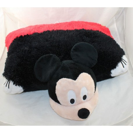 Peluche coussin Mickey DISNEY pillow pets rouge et noir 50 cm
