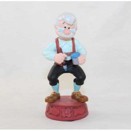 Statuetta in resina Geppetto DISNEYLAND PARIS Pinocchio Testa di Bobblehead sulla molla 13 cm