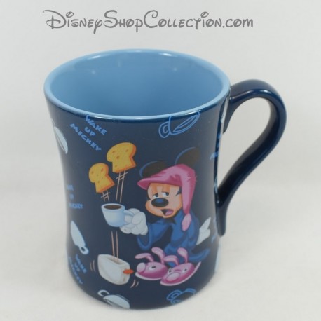 Mug Mickey DISNEYLAND PARIS Wake up Mickey!  Upon waking up blue ceramic cup 13 cm