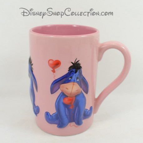 Mug in relief Bourriquet DISNEY STORE balloons heart cup pink ceramic 3D