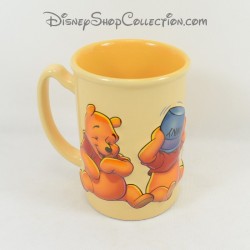Mug in relief Winnie the pooh DISNEY STORE different expressions 3D orange ceramic cup