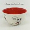 Cuenco Mickey DISNEYLAND PARIS boceto historieta beige rojo cerámica Disney 14 cm