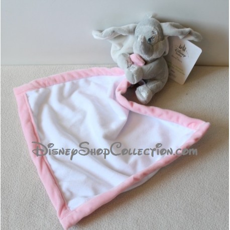 Doudou Elephant Dumbo Disney Store Bebe Gris Mouchoir Blanc Et Rose Doudou Elephant Dumbo Disney Store Bebe Gris Mouchoir Blanc Et Rose