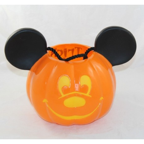 Cubo de caramelo Mickey DISNEYLAND PARIS calabaza Halloween Trick or Treat