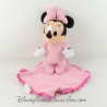 Peluche Minnie DISNEYPARKS couverture Disney Babies rose pois blanc papillon bébé 35 cm