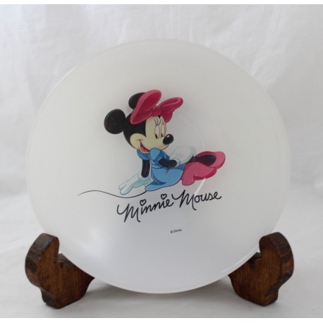 Taza Minnie Mouse DISNEY Luminarc cuenco plato hueco vidrio blanco 17 cm