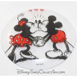 Disney Glas Teller Mickey und Minnie Küsse
