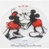 Plato de cristal de Disney Mickey y Minnie Kisses