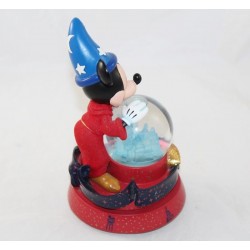 Snow globe lumineux Mickey DISNEYLAND PARIS Fantasia magicien château 20 cm