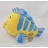 Plush fish Polochon DISNEY STORE The Little Mermaid yellow blue crest 27 cm